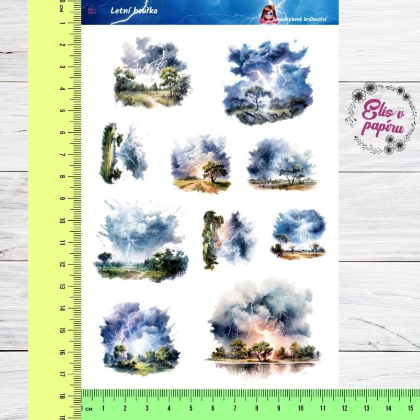 Letní bouřka | Samolepky do diáře