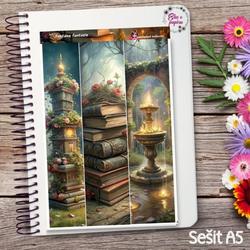 Fontána fantazie | Samolepky do diáře - obrázkové pásky
