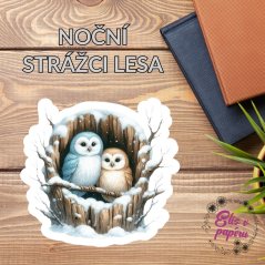 Noční strážci lesa | Maxi kusová samolepka pro diář i scrapbook