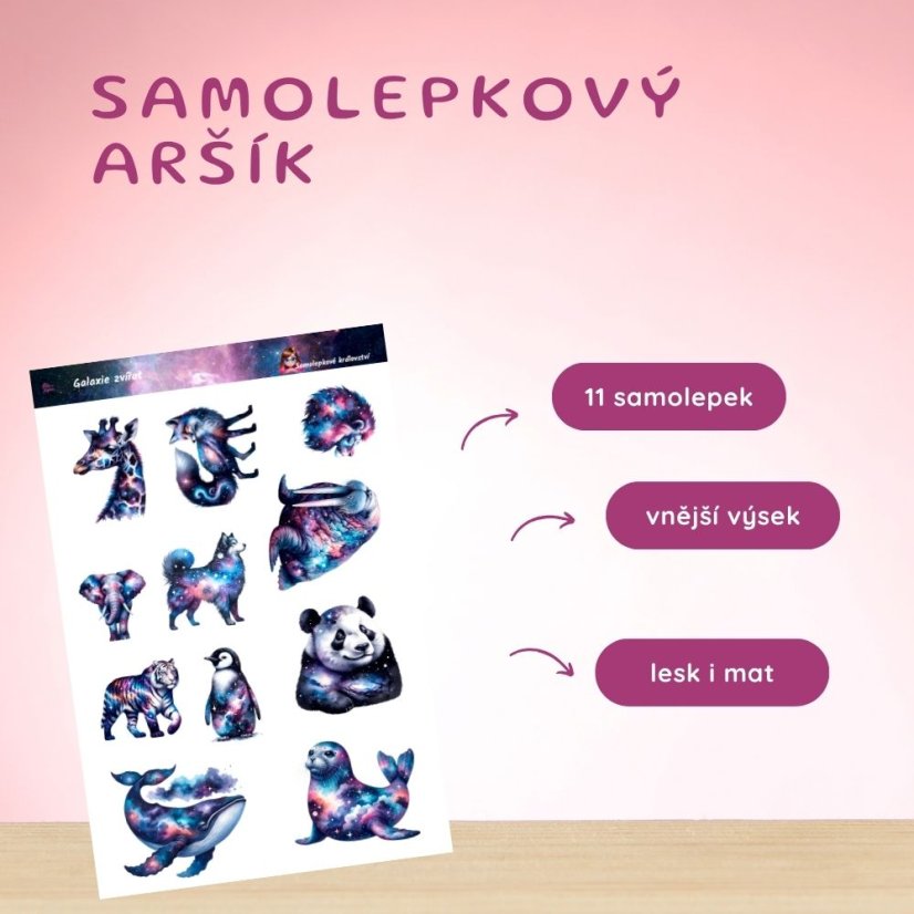Galaxie zvířat | Samolepky do diáře | Limitka