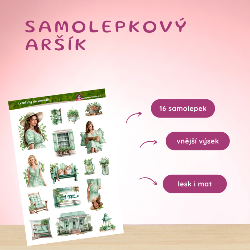 Letní dny na verandě | Samolepky do diáře