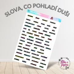 Slova, co pohladí duši | Samolepky do diáře