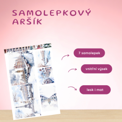Evropská města v zimě | Samolepky do diáře