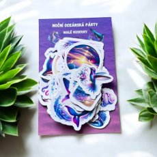 Noční oceánská párty | Malé kusové samolepky pro diář i scrapbook