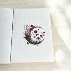 Krvavé květy soumraku | Maxi kusová samolepka pro diář i scrapbook