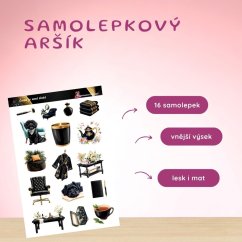 Černá je nová zlatá | Samolepky do diáře