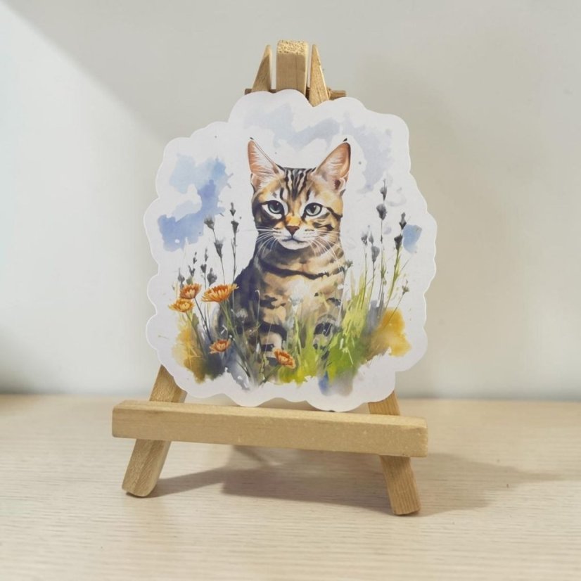 Bengalská kočka | Samolepka do diáře