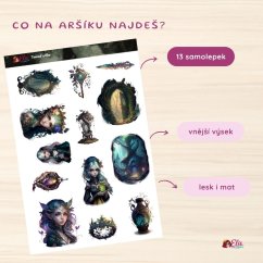 Temná elfka | Samolepky do diáře