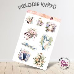 Melodie květů | Samolepky do diáře