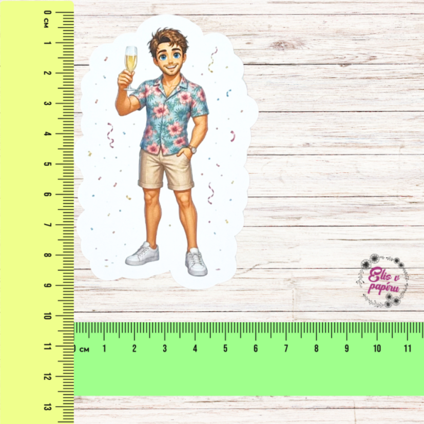 Tomův přípitek | Maxi kusová samolepka pro diář i scrapbook
