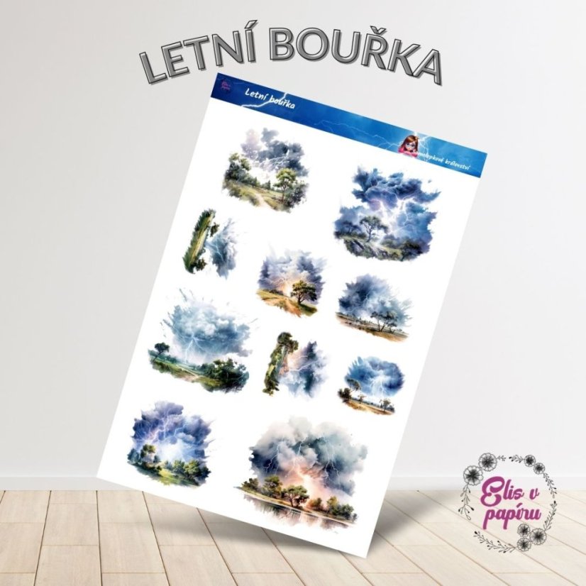 Letní bouřka | Samolepky do diáře