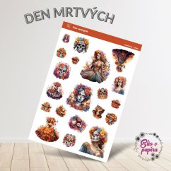 Samolepky do diáře od Elis v papíru s motivem Dia del muertos.