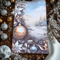 Vintage sešit s vánočními ozdobami