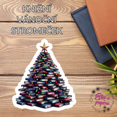 Knižní vánoční stromeček | Samolepky do diáře