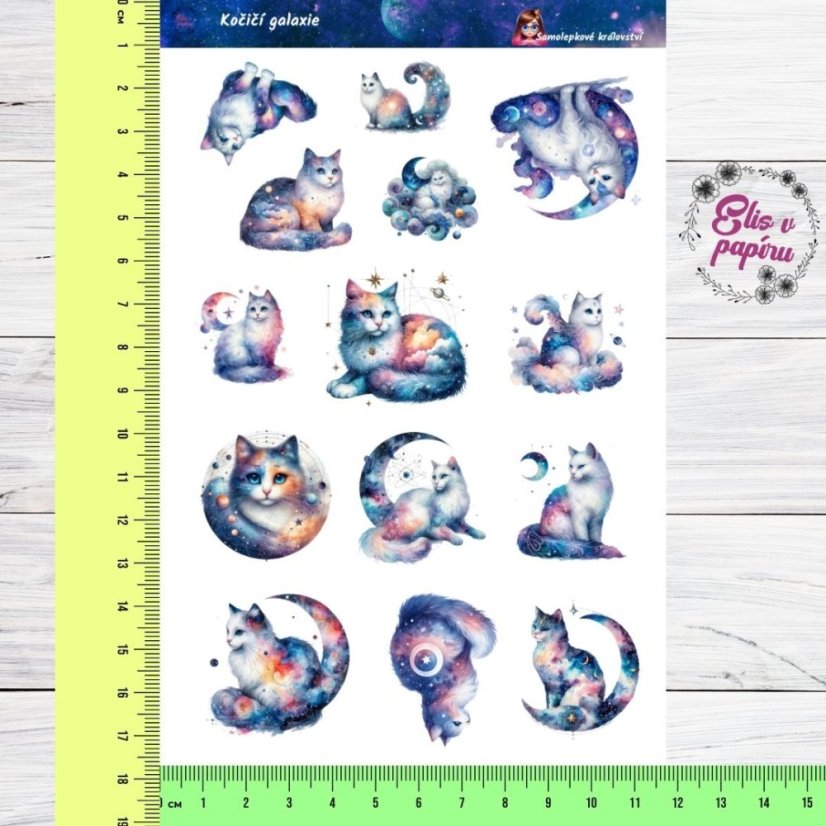 Kočičí galaxie | Samolepky do diáře