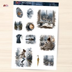 Město plné kapek | Samolepky do diáře