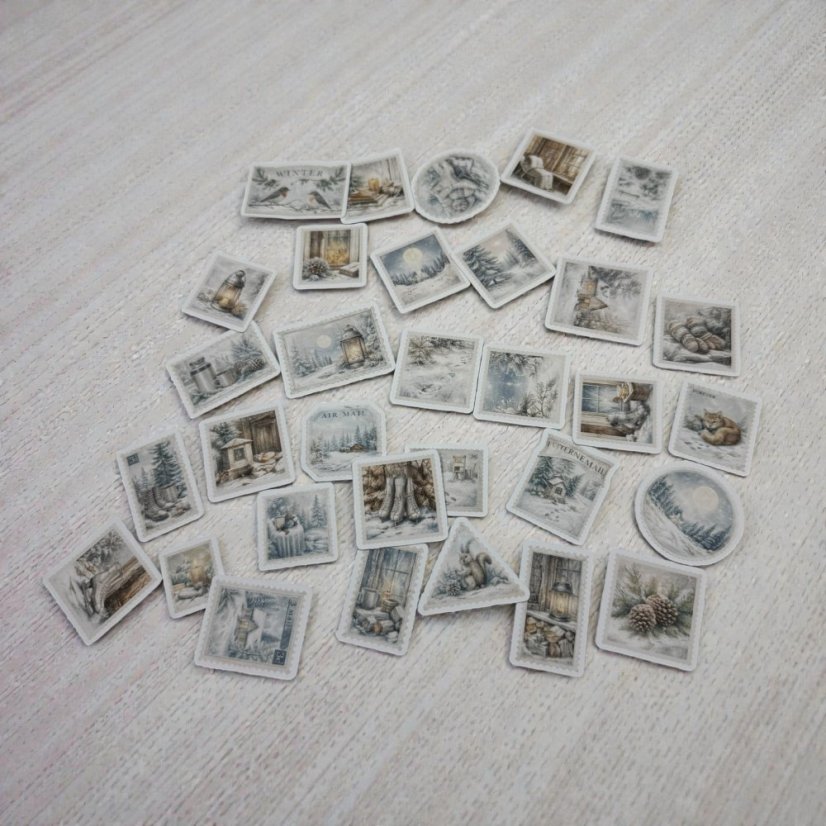 Ticho zimy | Journalingová sada samolepek