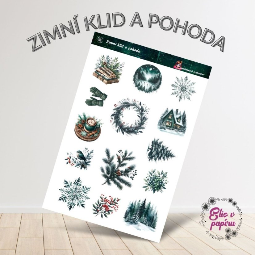 Zimní klid a pohoda | Samolepky do diáře