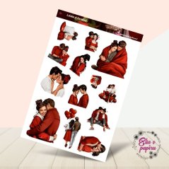 Láska v červené | Samolepky do diáře