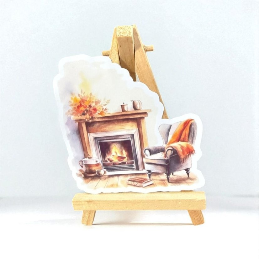 Pohodlné čtení u ohně | Samolepky do diáře