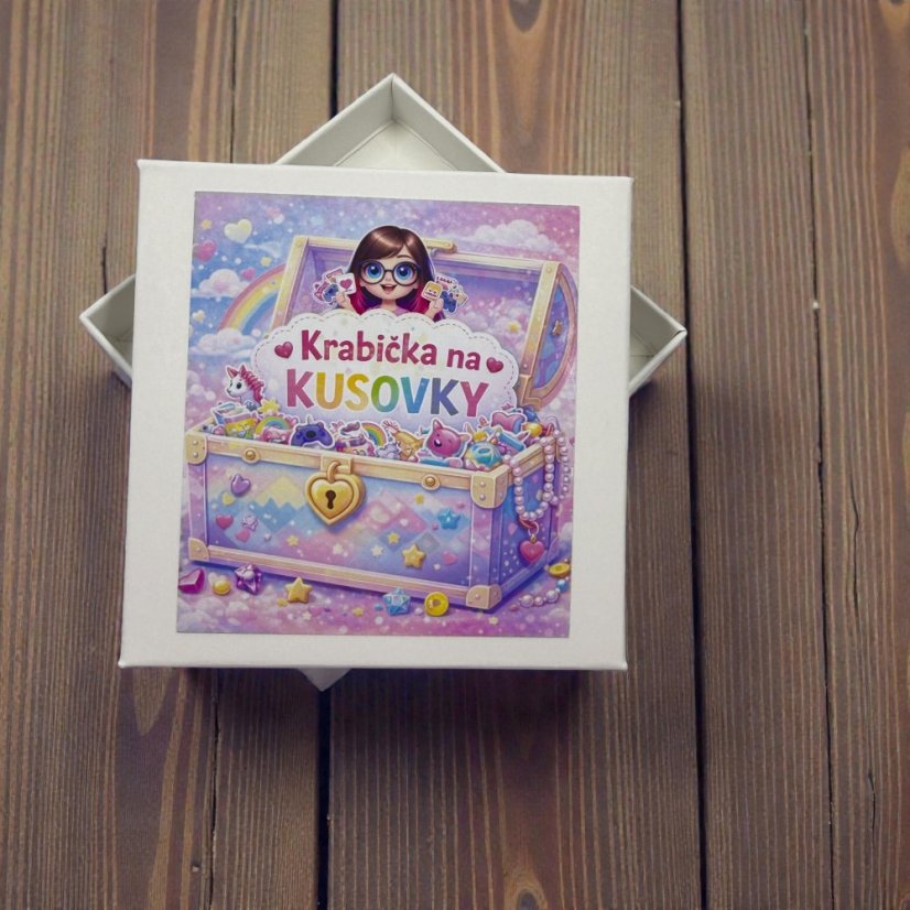Krabička na velké i malé kusové samolepky