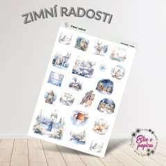Diářové samolepky od Elis v papíru s motivem zimy