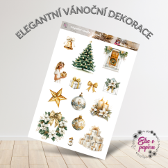 Elegantní vánoční dekorace | Samolepky do diáře