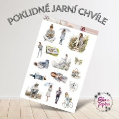 🌿 Arch samolepek plný jarní pohody – něžné ilustrace pro klidné plánování.