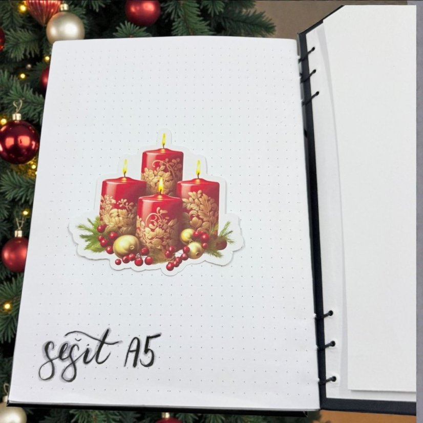 Klid přichází se svíčkami | Samolepka do diáře