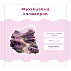 Stezka v rozkvetlé krajině | Samolepka do diáře