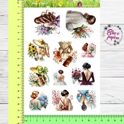 Dívky s kyticí | Samolepky do diáře