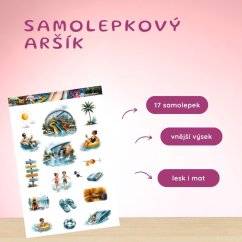 Den v aquaparku | Samolepky do diáře
