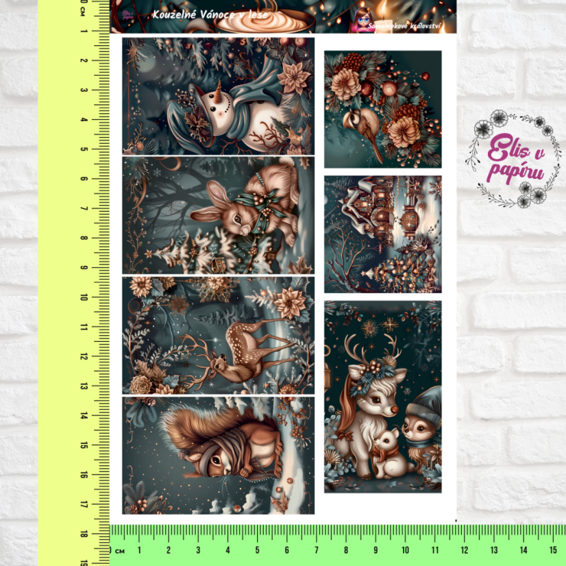 Kouzelné Vánoce v lese | Samolepky do diáře - obrázkové boxy