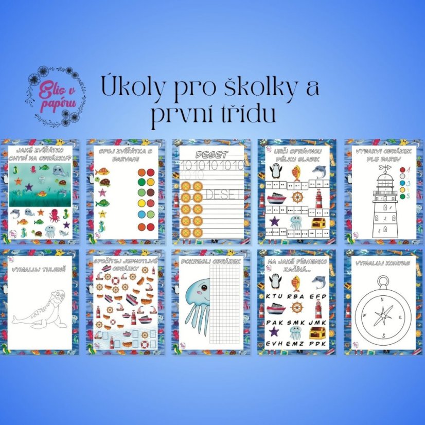 Námořnický ebook pro předškoláky a prvňáčky