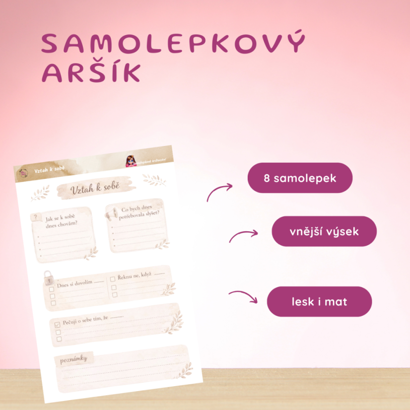 Vztah k sobě | Samolepky do diáře