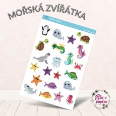 Samolepky pro děti od Elis v papíru s motivem mořských zvířátek
