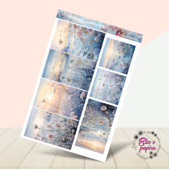 Mrazem pokryté luční rostliny | Samolepky do diáře