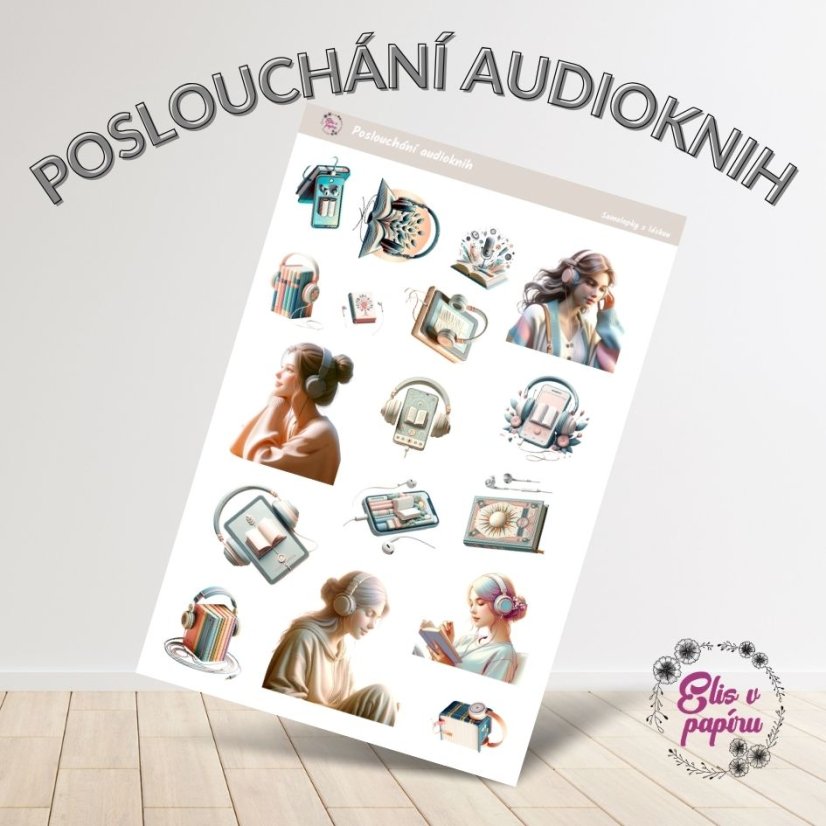 Samolepky do diáře pro všechny audioknižní nadšence.