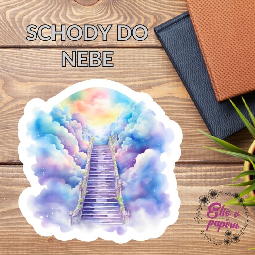 Schody do nebe | Maxi kusová samolepka pro diář i scrapbook