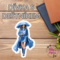 Maxi samolepka zobrazuje elegantní dívku v modrém kabátu a deštníkem, kráčející s jistotou, navzdory dešti. Její styl a sebedůvěra vyzařují z každého detailu, čímž samolepka přináší do každého diáře eleganci a odhodlání.