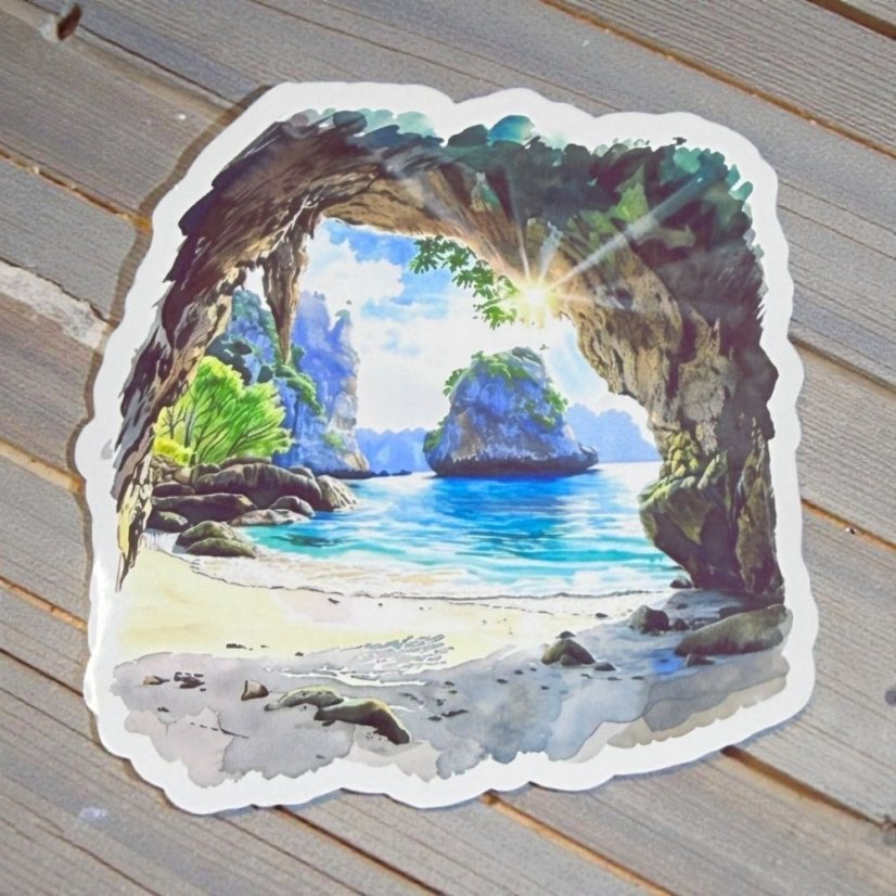 Jeskyně plná léta | Samolepka do diáře