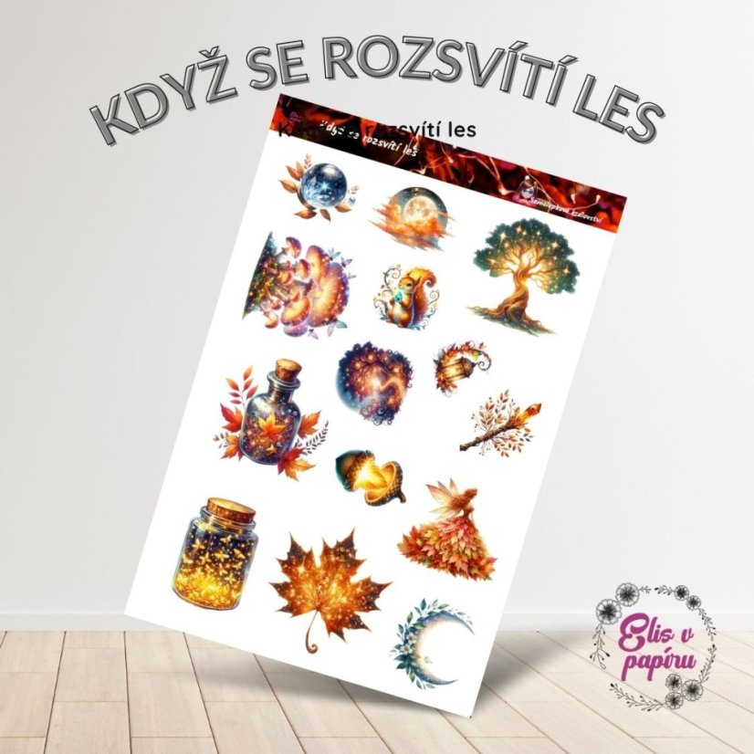 Když se rozsvítí les | Samolepky do diáře