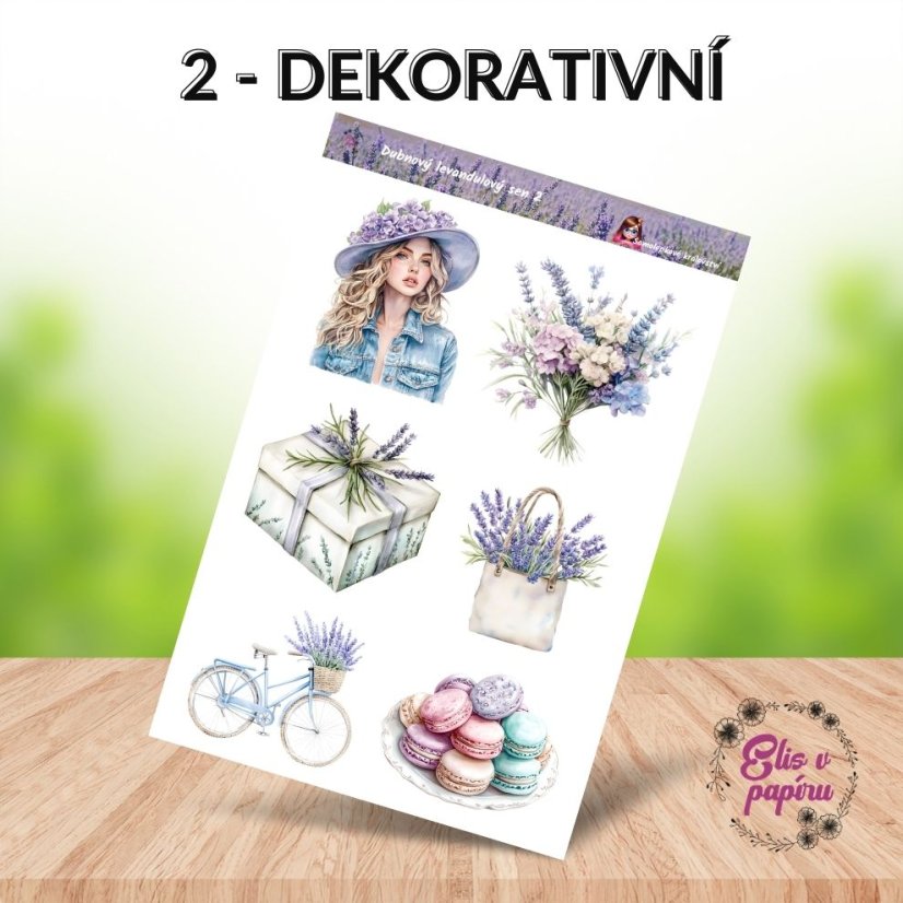 Dubnový levandulový sen | Měsíční samolepkové kity do diáře