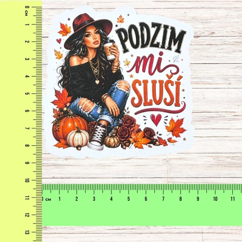 Podzim mi sluší | Maxi kusová samolepka pro diář i scrapbook