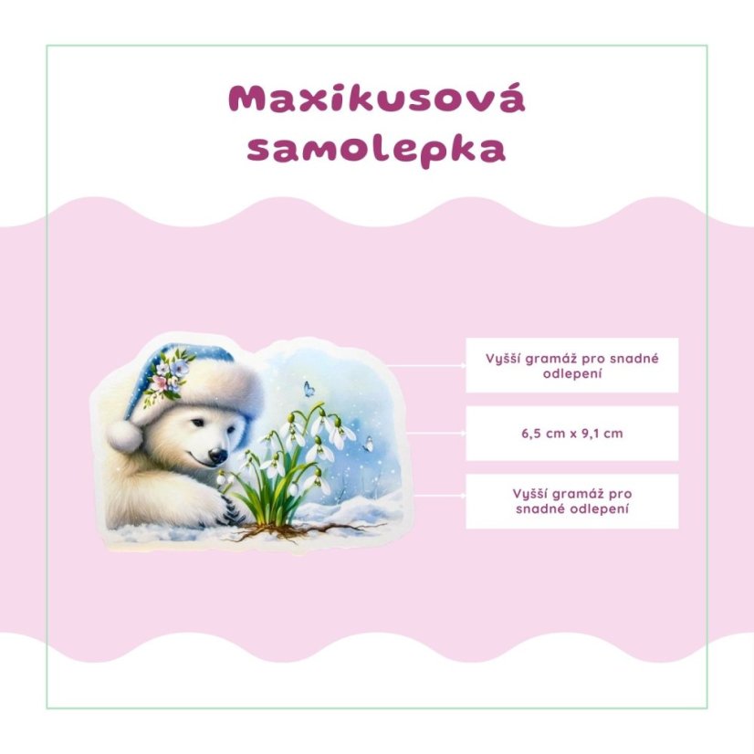 Medvídek vítá jaro | Samolepky do diáře