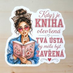Když je kniha otevřená | Maxi kusová samolepka pro diář i scrapbook