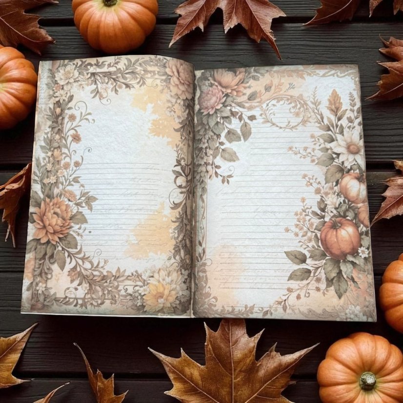 Vintage sešit Domov v podzimu
