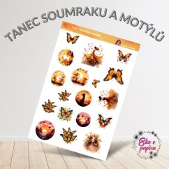 Tanec soumraku a motýlů | Samolepky do diáře