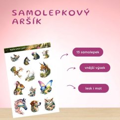 Magická zvířata s jarní cestou | Samolepky do diáře