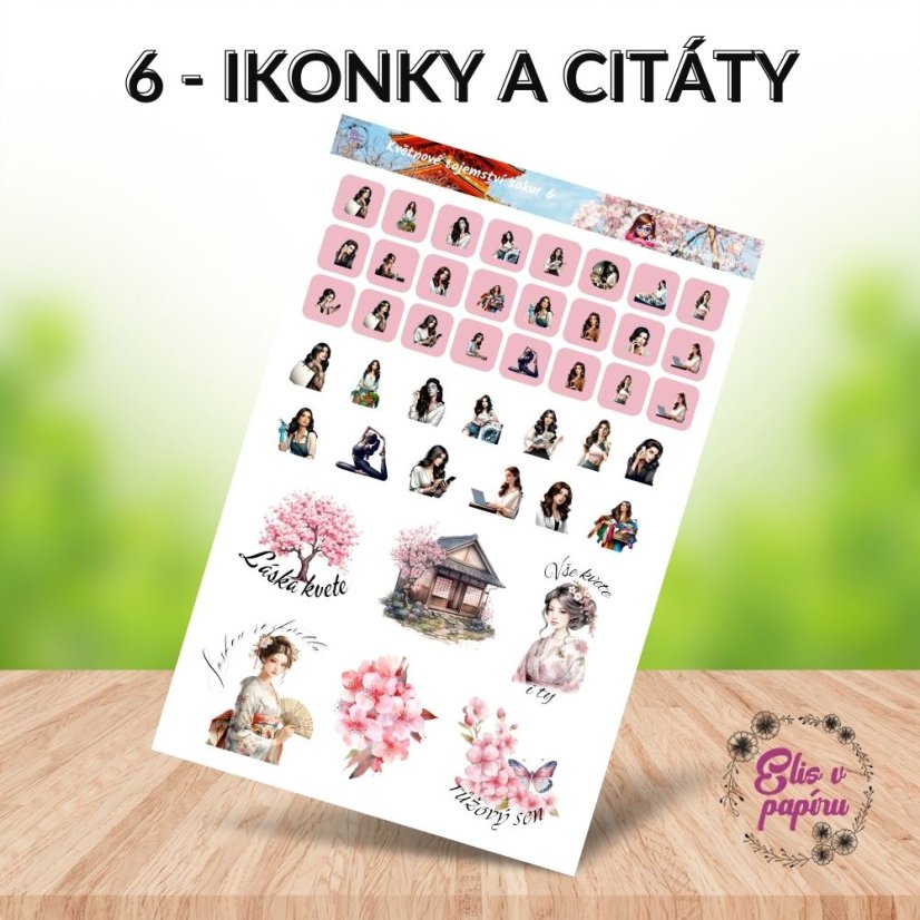 Květnové tajemství sakur | Měsíční samolepkový kit